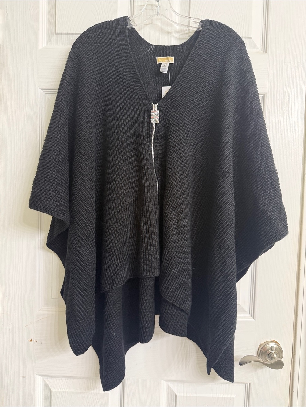 Michael Kors Black Knit Poncho Sweater - New